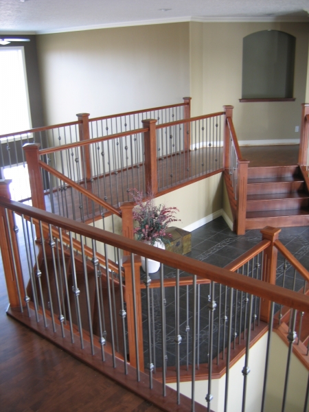 Refinished Maple Floor and Stairs